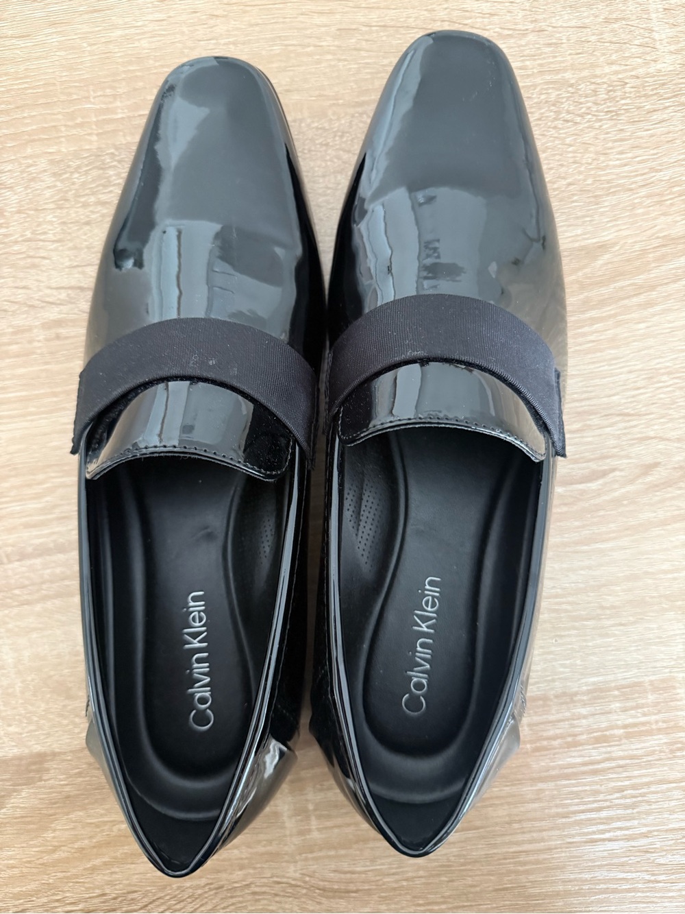 Calvin Klein Men's Glossy Black Patent Loafer
